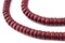 The Bead Chest Cherry Red Disk Natural Wood Beads (4x8mm): Organic Eco-Friendly Wooden Bead Strand for DIY Jewelry, Crafts, Necklace and Bracelet Making
